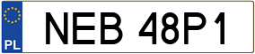 Trailer License Plate